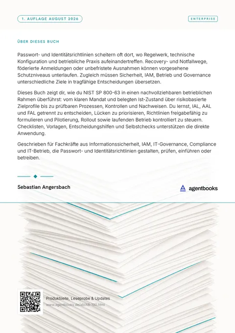 Rückseite: Passwort- und Identitätsrichtlinien nach NIST SP 800-63