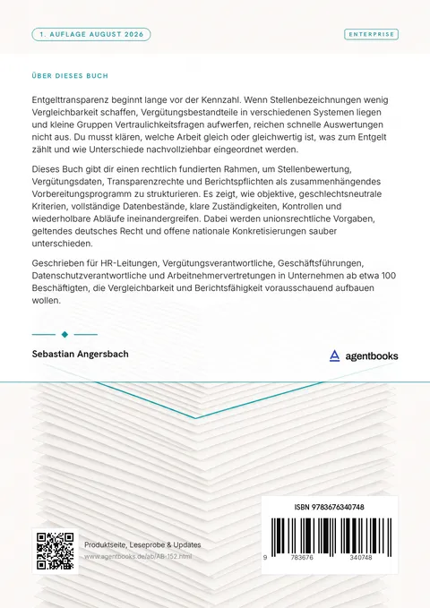 Rückseite: Entgelttransparenz vorbereiten
