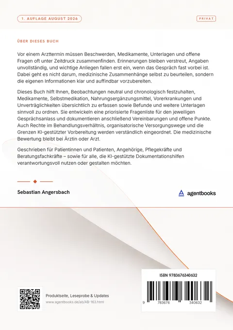 Rückseite: Das Arztgespräch strukturiert vorbereiten