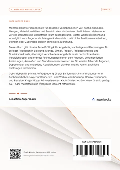 Rückseite: Handwerkerangebote und Rechnungen prüfen