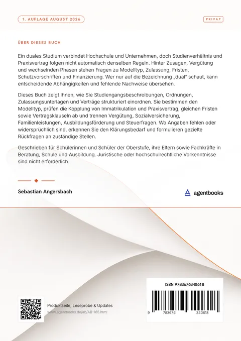 Rückseite: Duales Studium sicher prüfen