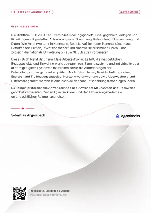 Rückseite: Kommunalabwasserrichtlinie 2024/3019