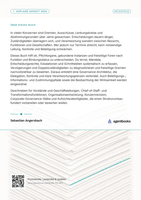 Rückseite: Konzern-Governance modernisieren