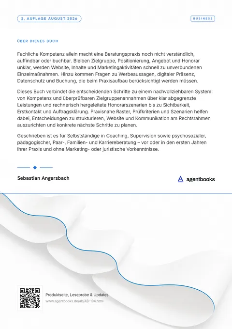 Rückseite: Praxisaufbau für Beratung, Coaching und Supervision