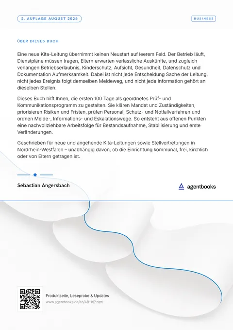 Rückseite: Kita-Leitung NRW: Die ersten 100 Tage