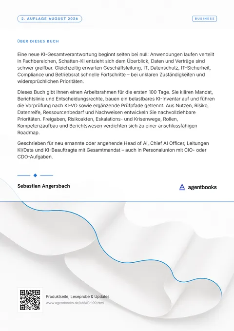 Rückseite: Head of AI: Die ersten 100 Tage