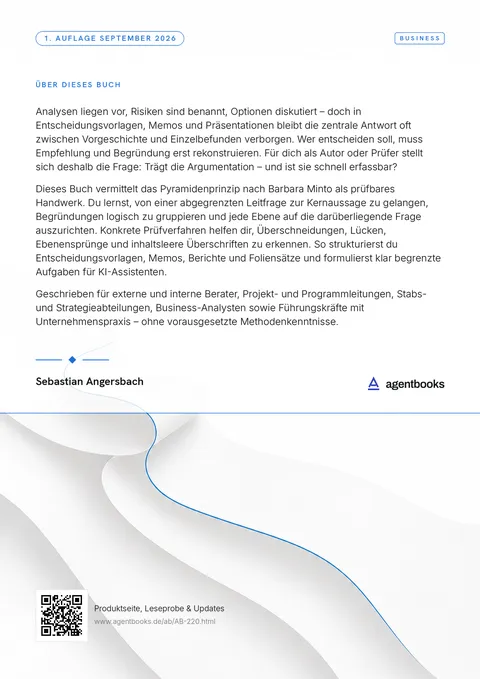 Rückseite: Das Pyramidenprinzip im Firmenkontext
