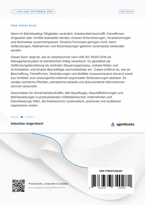Rückseite: Arbeitsschutzmanagement nach DIN ISO 45001