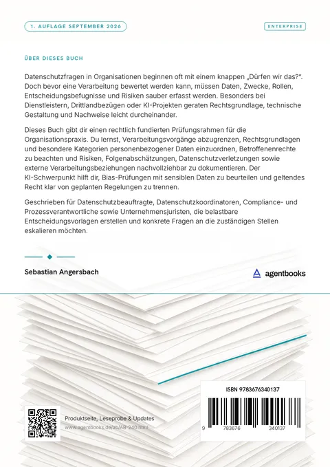 Rückseite: DSGVO in der Organisationspraxis