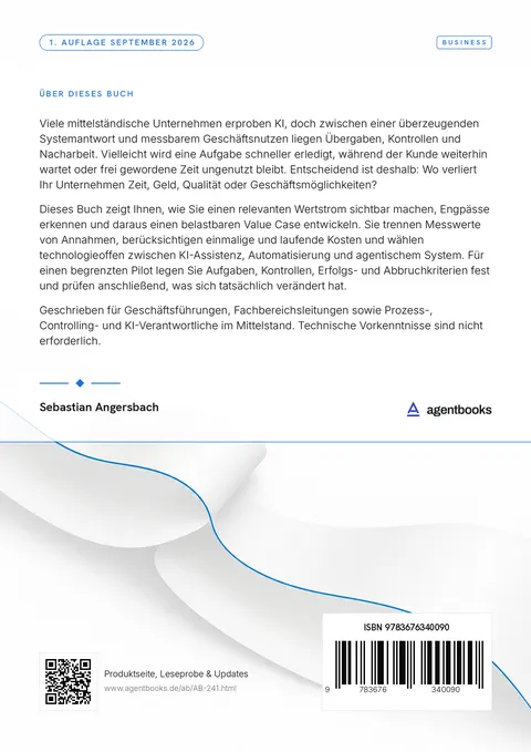 Rückseite: KI-Agenten im Mittelstand: Value Cases und Nutzen prüfen