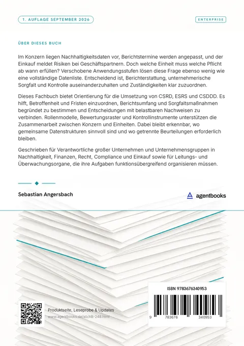 Rückseite: CSRD, ESRS und CSDDD im Konzern