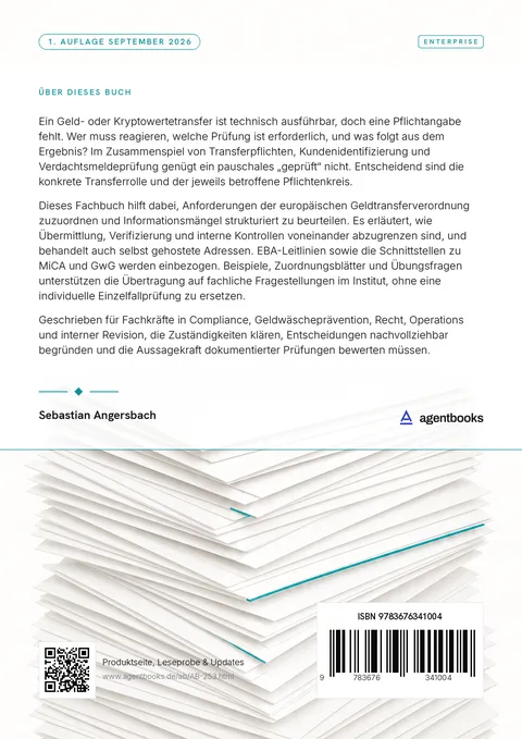 Rückseite: Geldtransferverordnung: Pflichten und Prüfprozesse