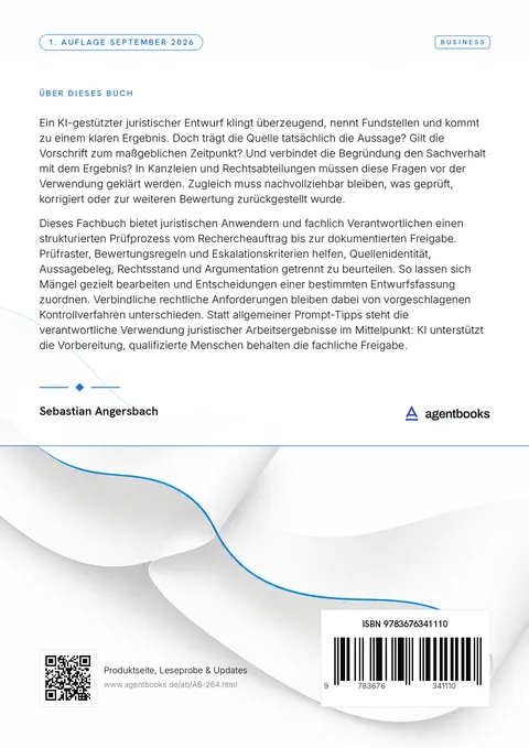 Rückseite: Juristische KI-Ergebnisse prüfen