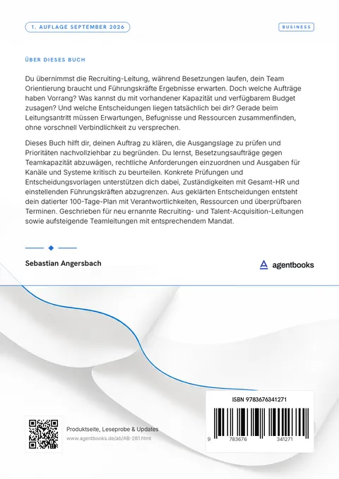 Rückseite: Recruiting leiten: Auftrag, Team und Ressourcen